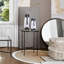 Calev Glass Top End Table