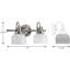 Rosser 2 Light Transparent Dimmable Vanity Light-1978396703