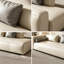 Chaise longue moderne en similicuir beige moderne
