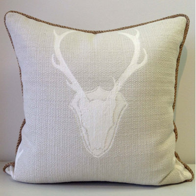 Oh Deer Cotton Feathers Throw Pillow