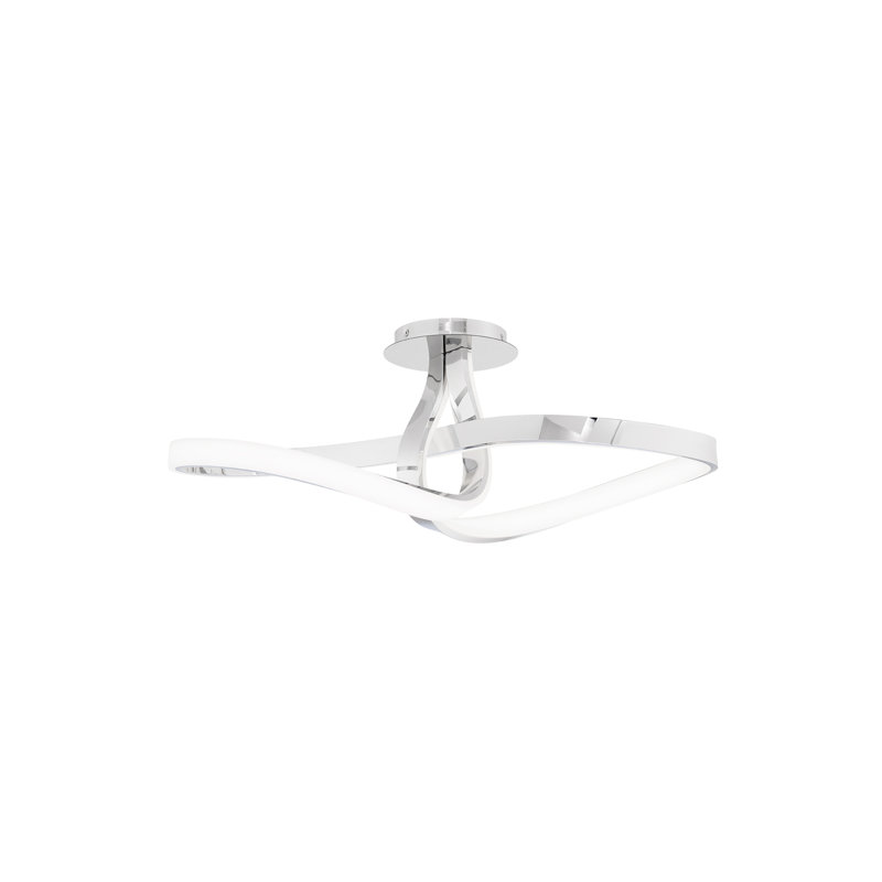 Mobius LED Semi-Flush Mount, Chrome