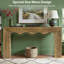 Console Stable Rustic avec un bord ondulé distinctif et une utilisation polyvalente, idéale pour les espaces de vie élégants et fonctionnels.