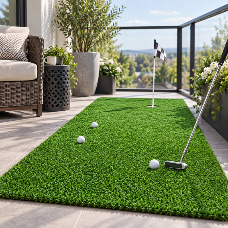Gazon artificiel 5 x 8 pi pour golf, intérieur et extérieur, patio, jardin.