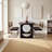 Solid wood small-sized semi-circular desk