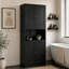 Armoire de rangement robuste en acier robuste avec grand comptoir, tablettes réglables et crochets-604559026