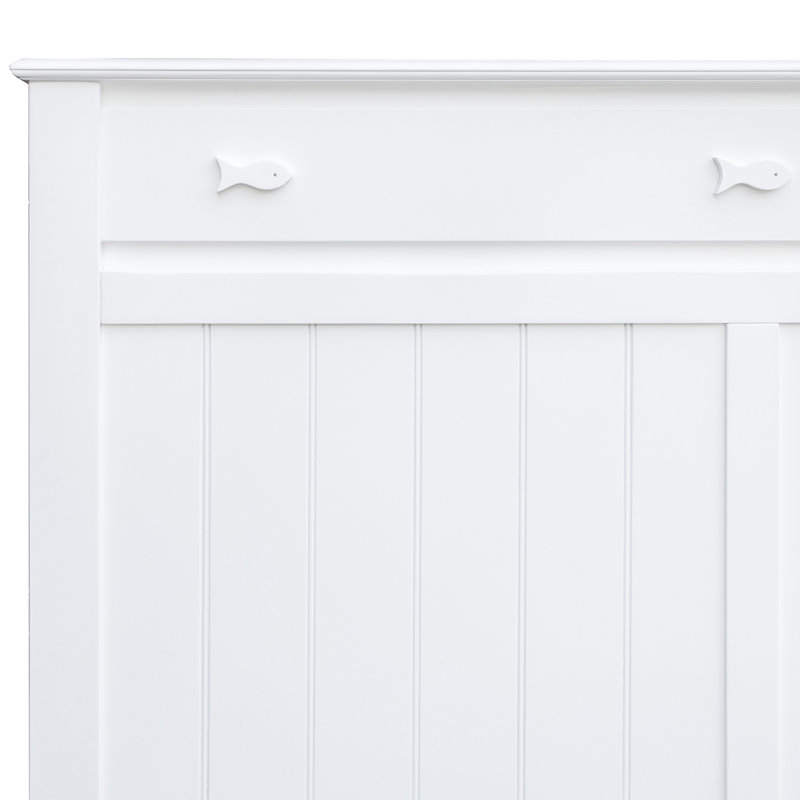 Remer Fishtails Remer Panel Headboard, Queen, White