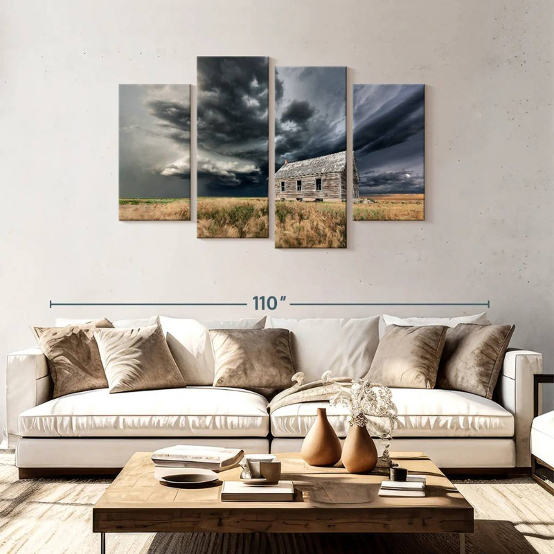 Alvord Supercell Over Schoolhouse, 48" H x 75" W