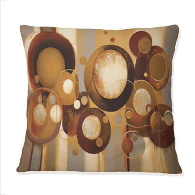 Aged Barrel Universes IV - Coussin décoratif à imprimé abstrait