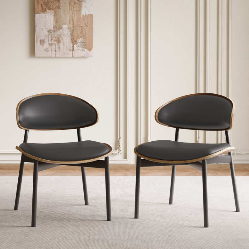 Ensemble de chaises de salle à manger 2 pièces Cathelijn, Noir