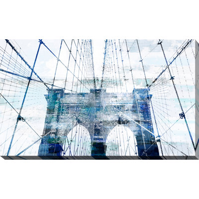 Impression d’art graphique sur toile tendue brooklyn bridge i
