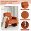 Chaise berçante en velours côtelé avec repose-pieds Rocking Chairs-1630523444