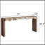 Console moderne rustique avec bloc sculpté