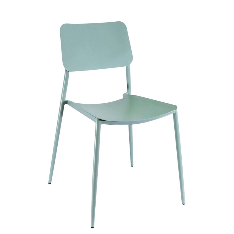 Gainey Armless Stacking Chair, Green