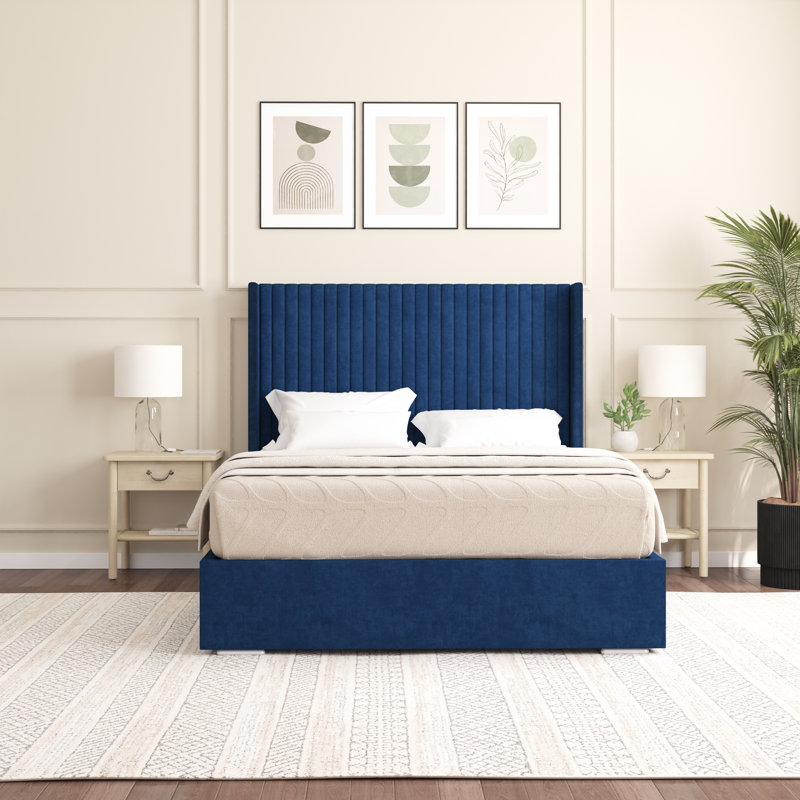 Shelton Upholstered Bed Frame, Double (4'6), Parliament