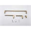 Nécessaire de salle de bain mural en acier inoxydable brossé, 4 pièces,