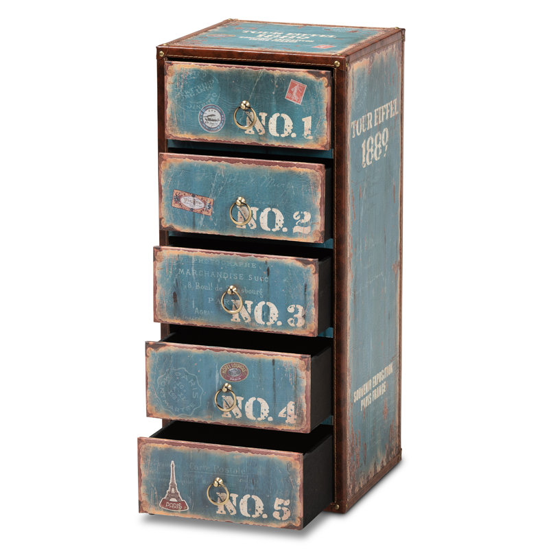 Commode décorative 5 tiroirs Calne