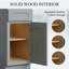 Armoire en bois massif 15 "à base grise-1842172277