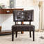 Fauteuil d'appoint brun avec dossier large, siège surdimensionné et revêtement en similicuir facile à nettoyer, excellente résistance à la lumière du soleil