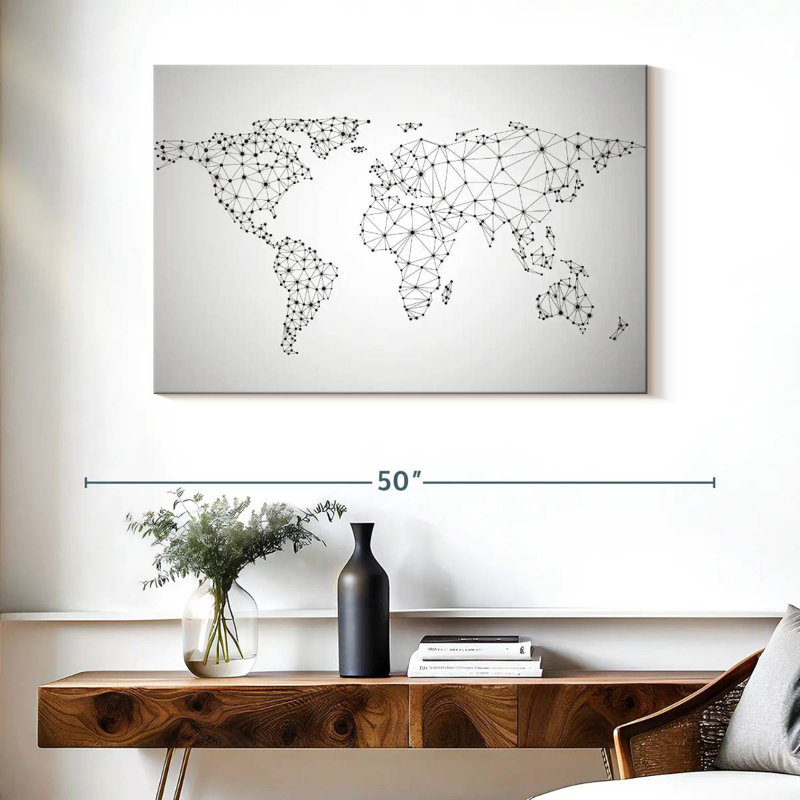 Carte du monde du réseau Aliaz, H 26 po x l 39 po