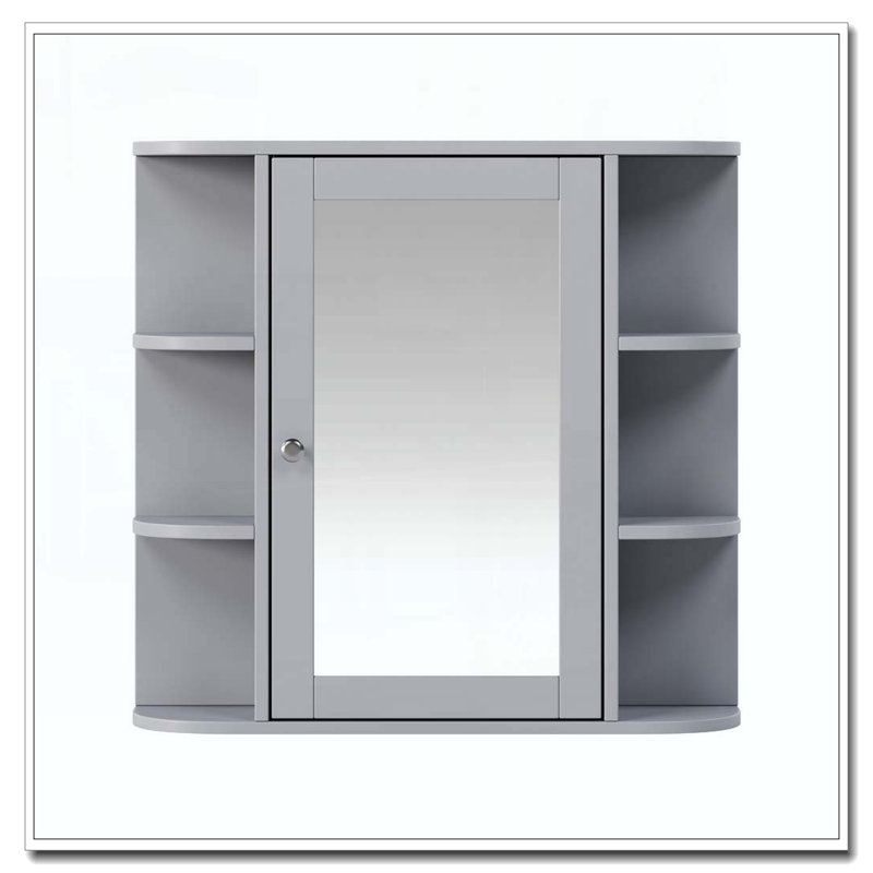 Bathroom Storage Cabinet, Gray-Wall Storage