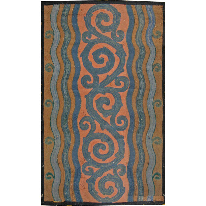 Tapis crocheté en laine des années 1930