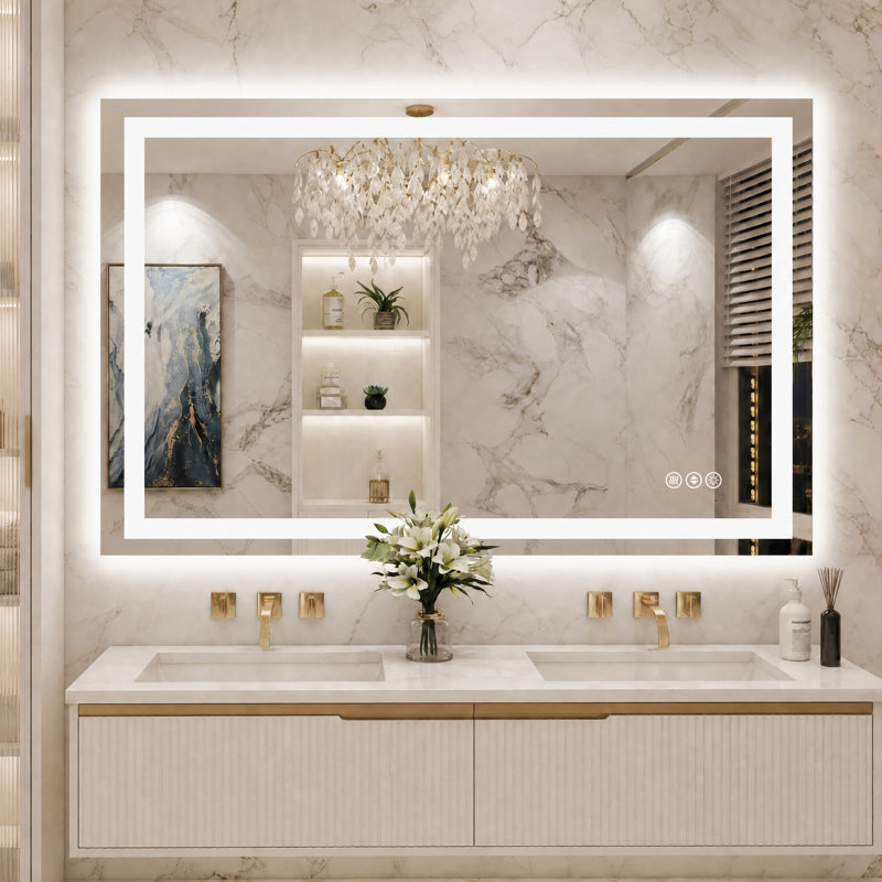 Miroir de salle de bain Lunara, 48 po x 30 po