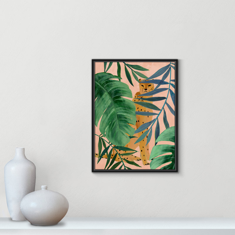 Allie Silent Jungle - reproduction d'art, Toile avec cadre noir, H 25,5 po x l 19,5 po x P 2 po