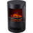 Cambridge Round Freestanding Electric Fireplace in Black