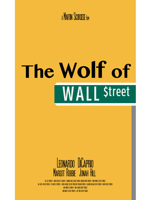 Le loup de Wall Street, H 40 po x l 24 po