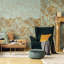 Julie Feels Home Glitter/Shimmer Monstera Leaf and Plain Twinwall Design 4-panel Wall Mural-1030474069