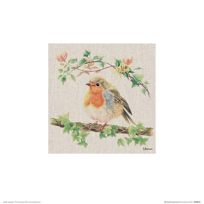 My Gardening Friend by Jane Bannon - No Frame Painting
