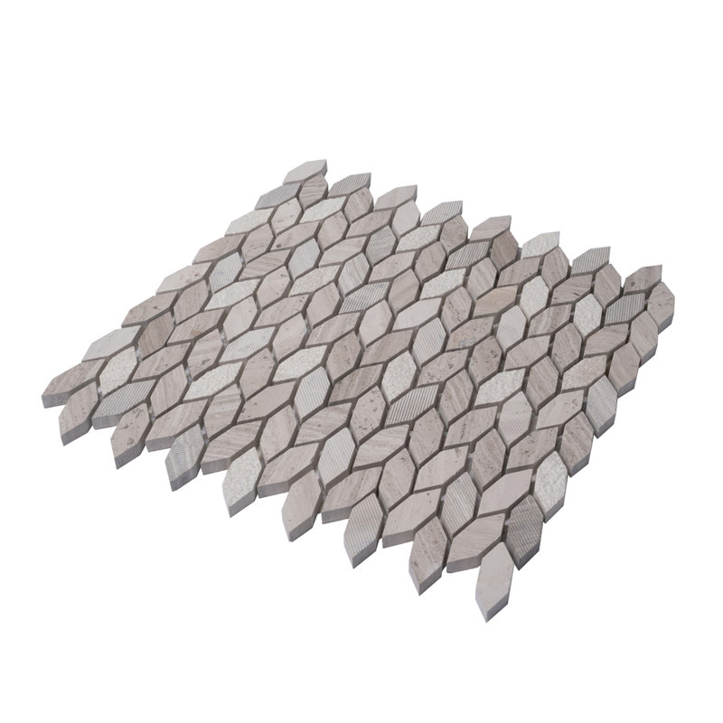 Carrelage mosaïque en marbre 11,8 x 12, Bois gris