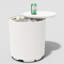 Ensemble de tables d'appoint 2 pièces pour refroidisseur d'extérieur polyvalent, seau à glace 2 en 1 et barre de boissons pour patio, bord de piscine et pique-nique, blanc-111066863-126560349