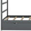 Lit superposé avec lit gigogne et escalier de rangement-512918734