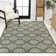 Amora Traditional Mediterranean Tile Design Green/Cream Indoor/Outdoor Rug