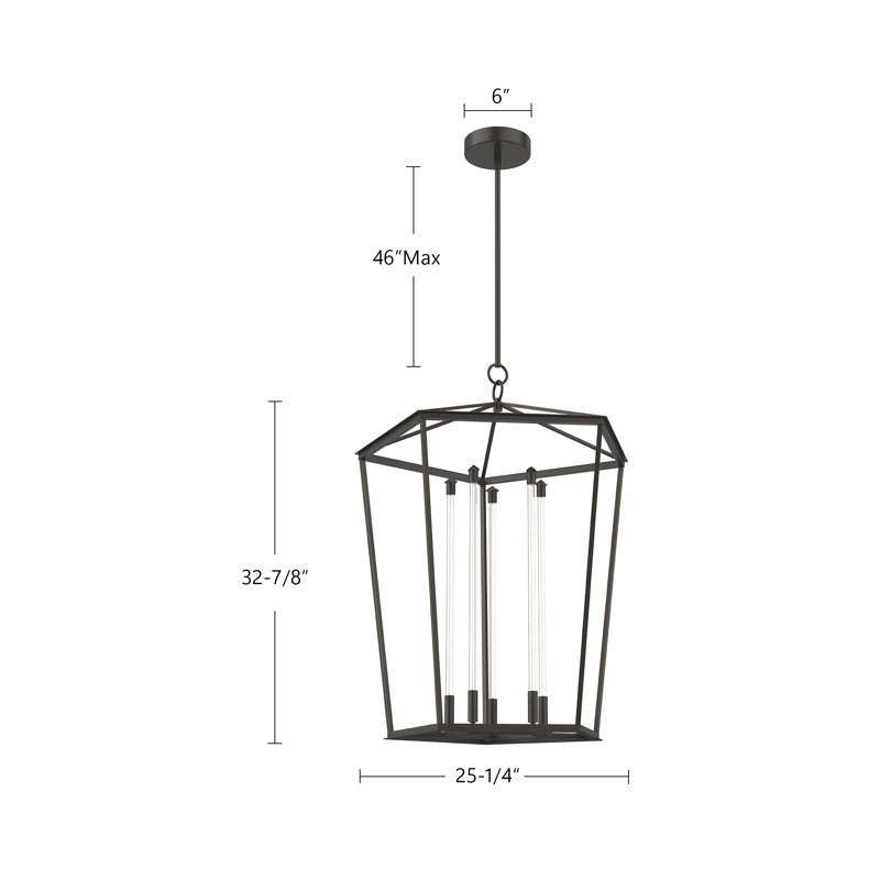Delphine 5 - Light LED Chandelier, Natural Brass, 80.63" H x 32.88" W x 25.25" D