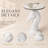 Horse Head Side Table, Unique Animal End Table with Round Top, 24" Tall Modern Resin Statue Nightstand for Living Room, Entryway & Farmhouse Decor - White-1772698394