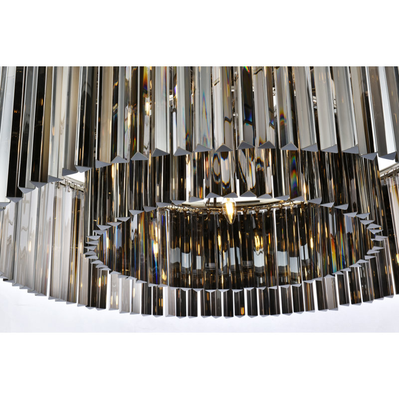 Dahlonega Flush Mount, Silver Shade (Grey), Polished Nickel
