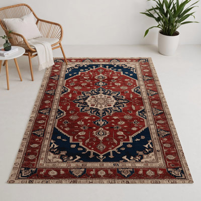 Tapis d'intérieur et d'extérieur brun Persian