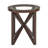 Glasstique Solid Wood Base End Table with Tempered Glass Top