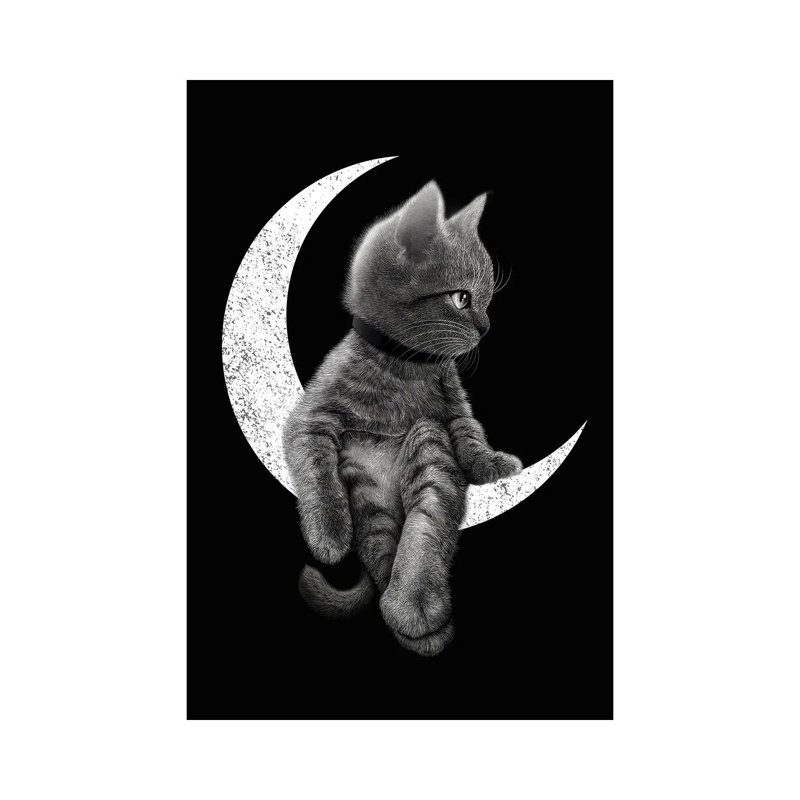 Dreamcat by Adam Lawless - Wrapped Canvas Painting, 101.6 cm H x 66.04 cm W x 3.175 cm D