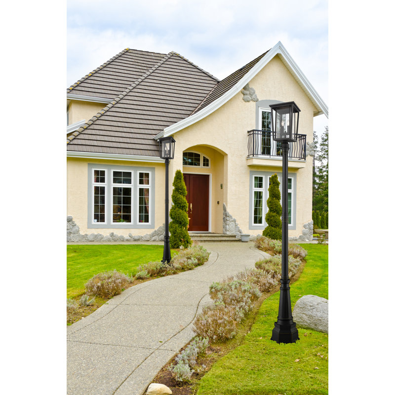 Amreet Frosted Lamp Post (Full), Oil Rubbed Bronze