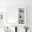 Armoire de rangement pour salle de bain avec miroir, 30 po x 28 po, style moderne, construction, miroir dissimulé 28 po pour salle de bain, fixation murale, grand