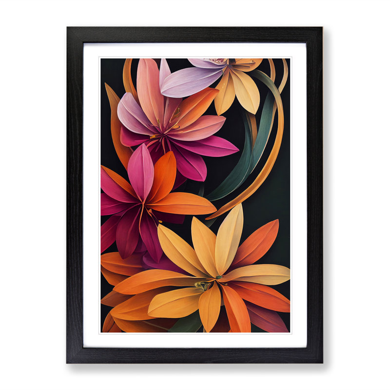 Many Flowers - Framed Print, Black Framed, 46cm H x 34cm W x 2cm D