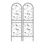Ensemble de 4 treillis de jardin en métal 71 po x 19,7 po antirouille pour plantes grimpantes