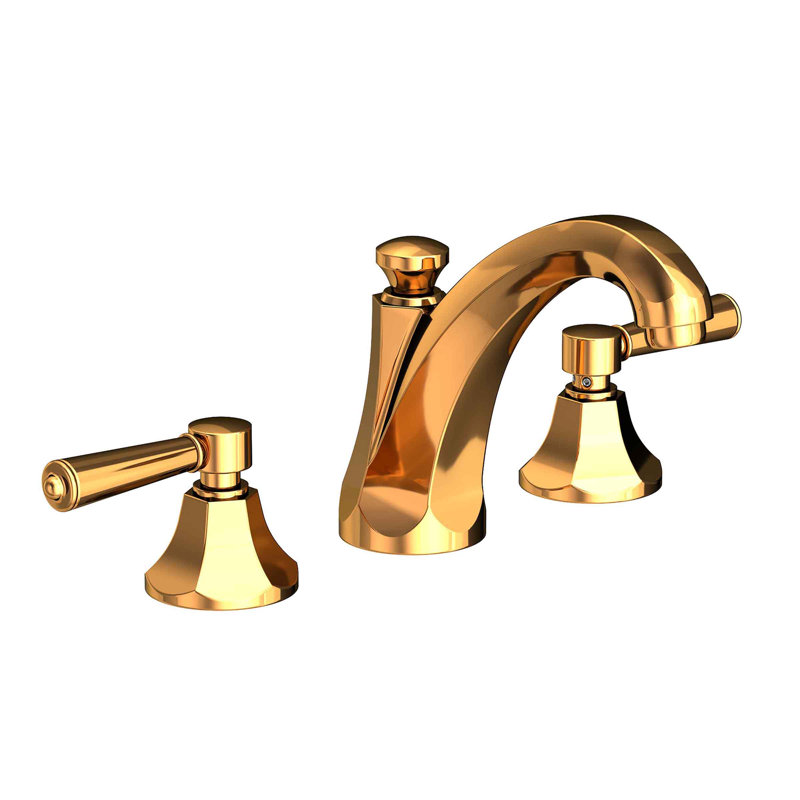 Metropole Widespread Bathroom Faucet with Drain Asssembly, Polished Gold