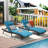 Outdoor Wicker Long Reclining Chair Set Of 2 With Cushions-315006122