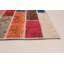 Tapis unique en laine noué à la main style patchwork des années 2010 de 4 pi 8 po x 6 pi 5 po bleu / gris Barrasso