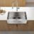 33"X21"X10" Apron Stainless Steel Kitchen Sink - Single Bowl, Dent-, Rust & Stain- Coating Treatment, Easy To Clean, 16 Gauge, Brushed Style Interior Surface,