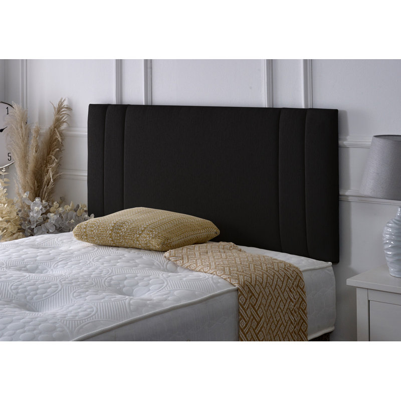 Upholstered Headboard, Small Double (4'), Black